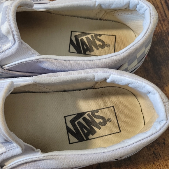 Gray and White Checkerboard Vans Woman's size 6.5/Men's size 5 - Picture 7 of 8